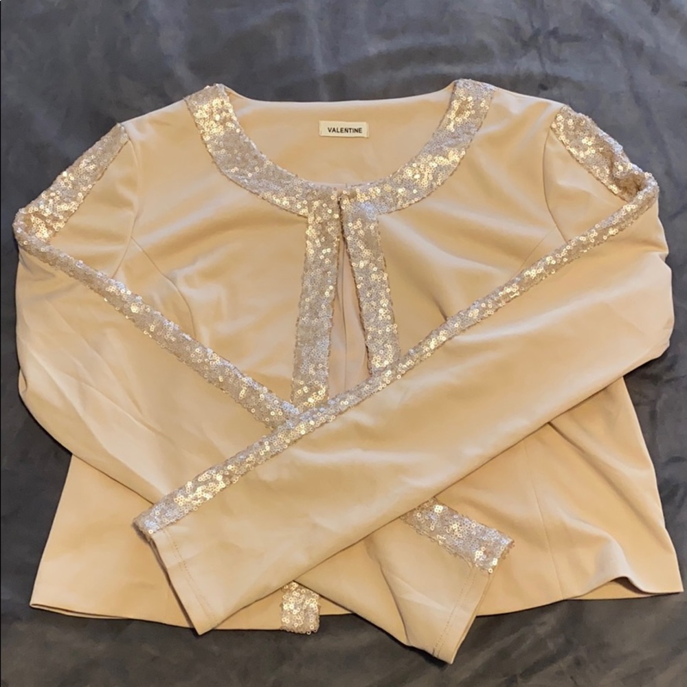 Sequin Cropped Jacket